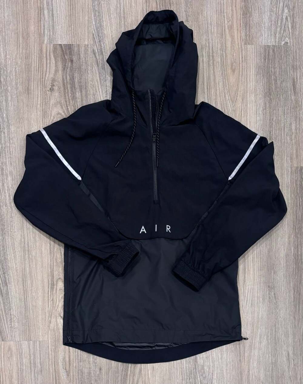 Nike Air Max 97 Windbreaker Jacket Size M Black Hooded Pullover